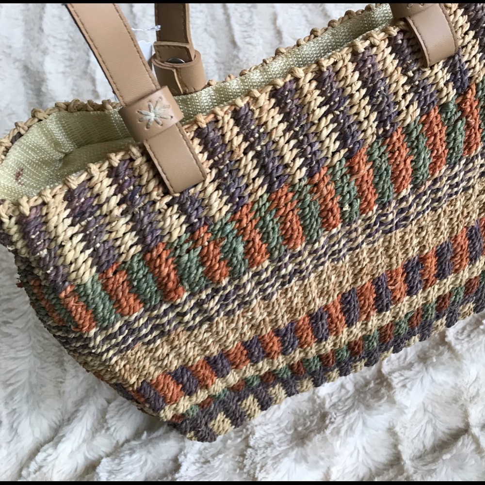 Sun ‘N Sand , Summer woven straw tote bag